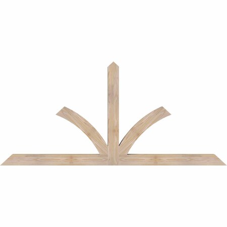 Ekena Millwork Richland Smooth Timber Gable Bracket, Douglas Fir, 72"W x 33"H x 3 1/2"D x 3 1/2"F, 11/12 Pitch GBW072X33X0404RIC00SDF